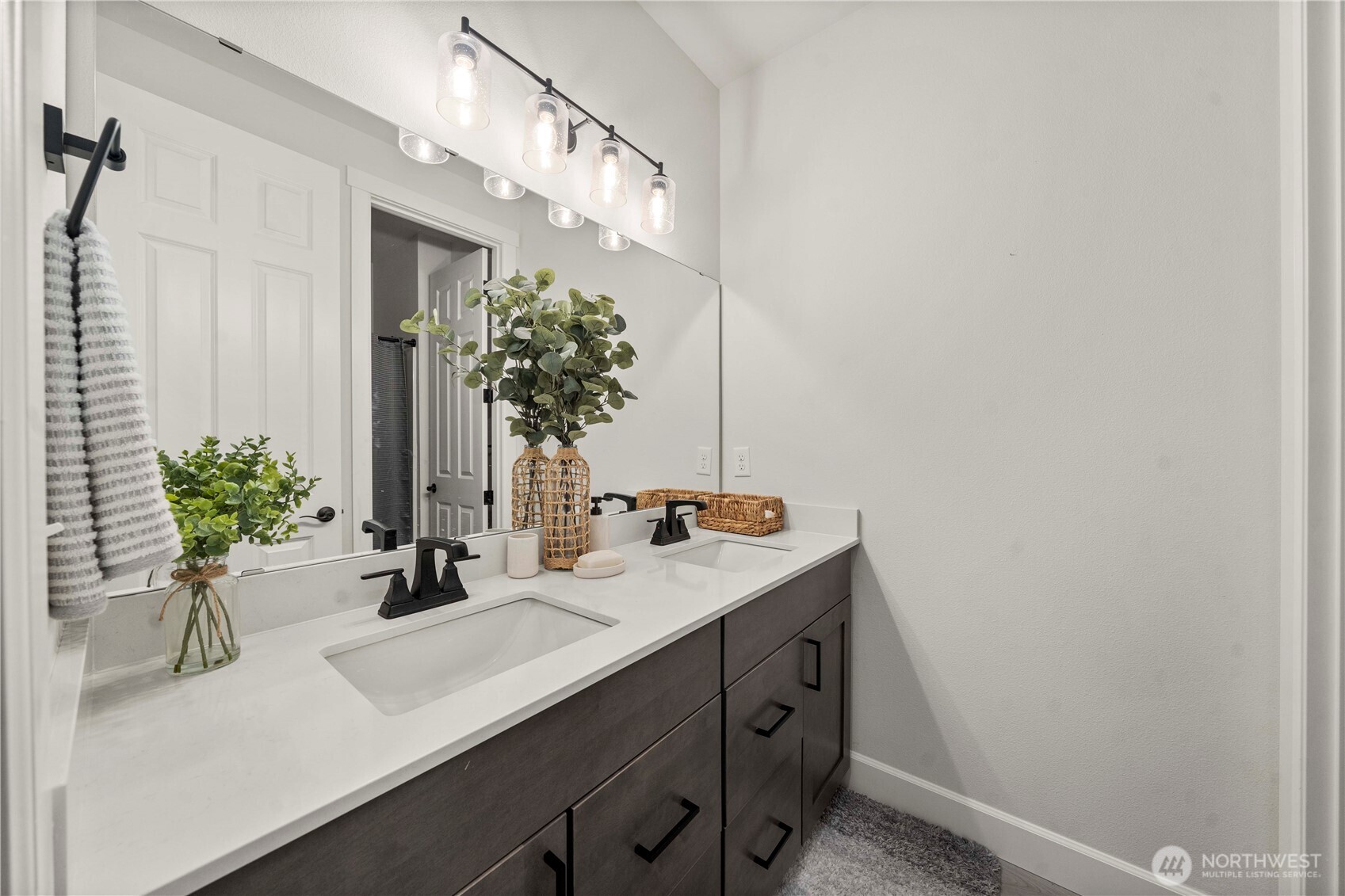 6209 Marymere Rd Port Orchard Southwest Port Orchard, WA 98367 - Photo 25 of 34 a bathroom with a sink and a mirror