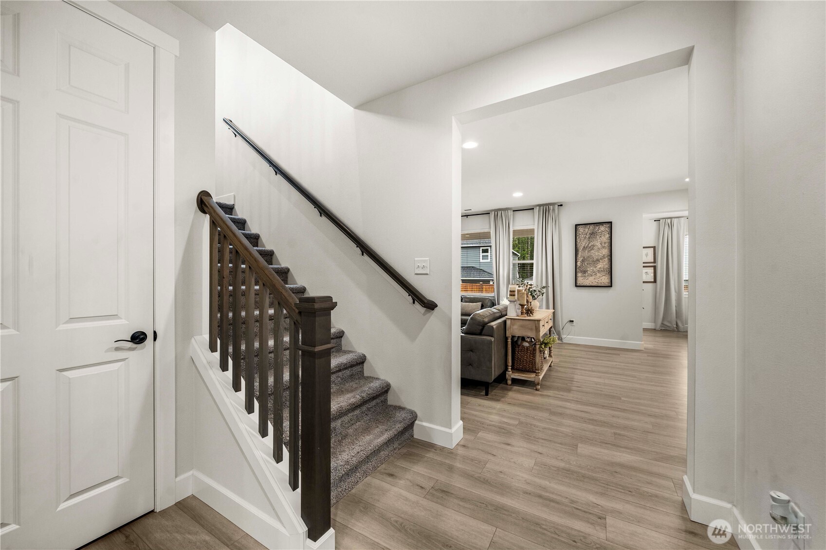 6209 Marymere Rd Port Orchard Southwest Port Orchard, WA 98367 - Photo 3 of 34 a view of entryway and hall with wooden floor