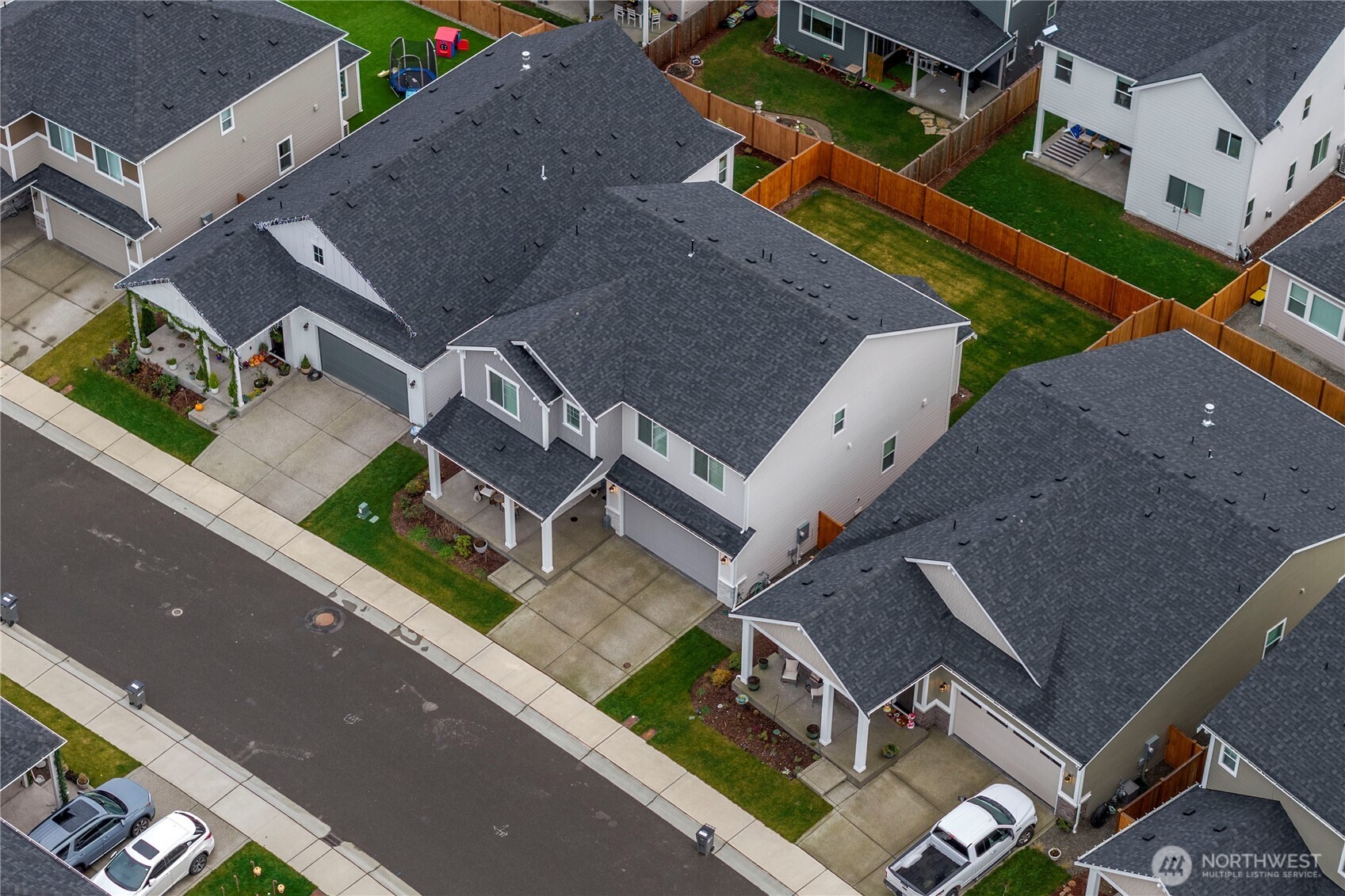 6209 Marymere Rd Port Orchard Southwest Port Orchard, WA 98367 - Photo 32 of 34 an aerial view of a house with a big yard