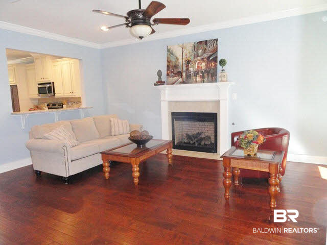 29927 Street Barbara Street Daphne, AL 36526 - Photo 2 of 25 Great Room has Hardwood Flooring, Gas Log Fireplace