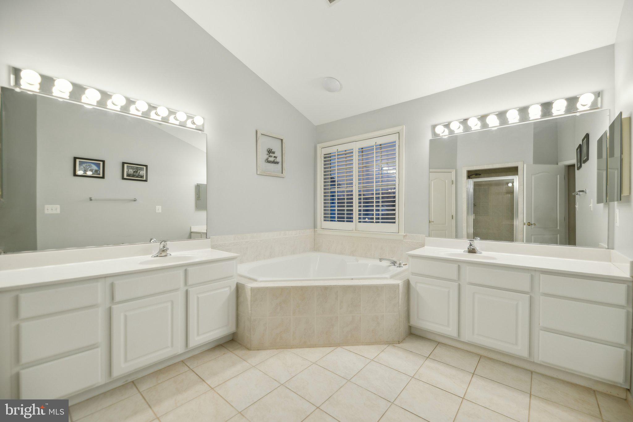 47753 Ramshead Terrace Sterling, VA 20165 - Photo 18 of 37 a spacious bathroom with a double vanity sink mirror and bathtub