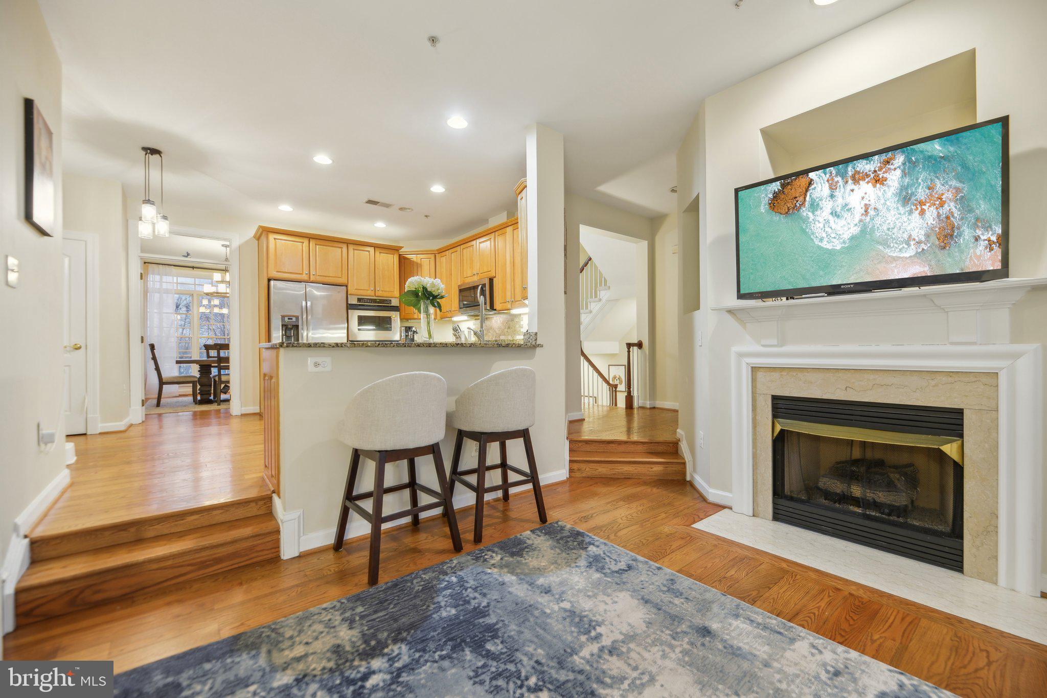 47753 Ramshead Terrace Sterling, VA 20165 - Photo 6 of 37 a living room with furniture a flat screen tv and a fireplace