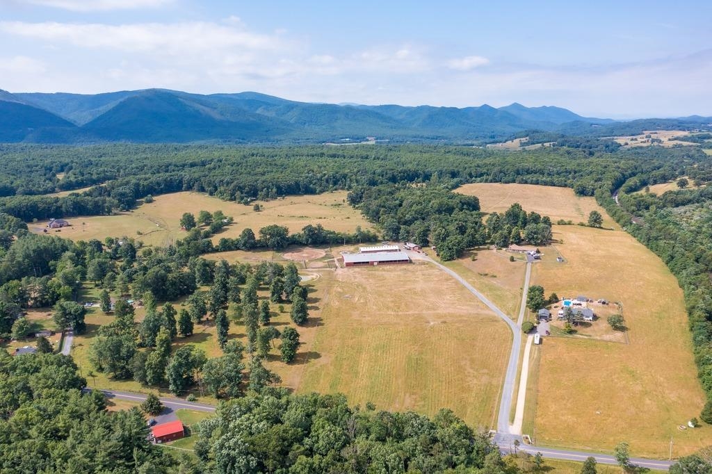 435 Lofton Road Raphine, VA 24472 - Photo 60 of 65 an aerial view of residential house with outdoor space and mountain view