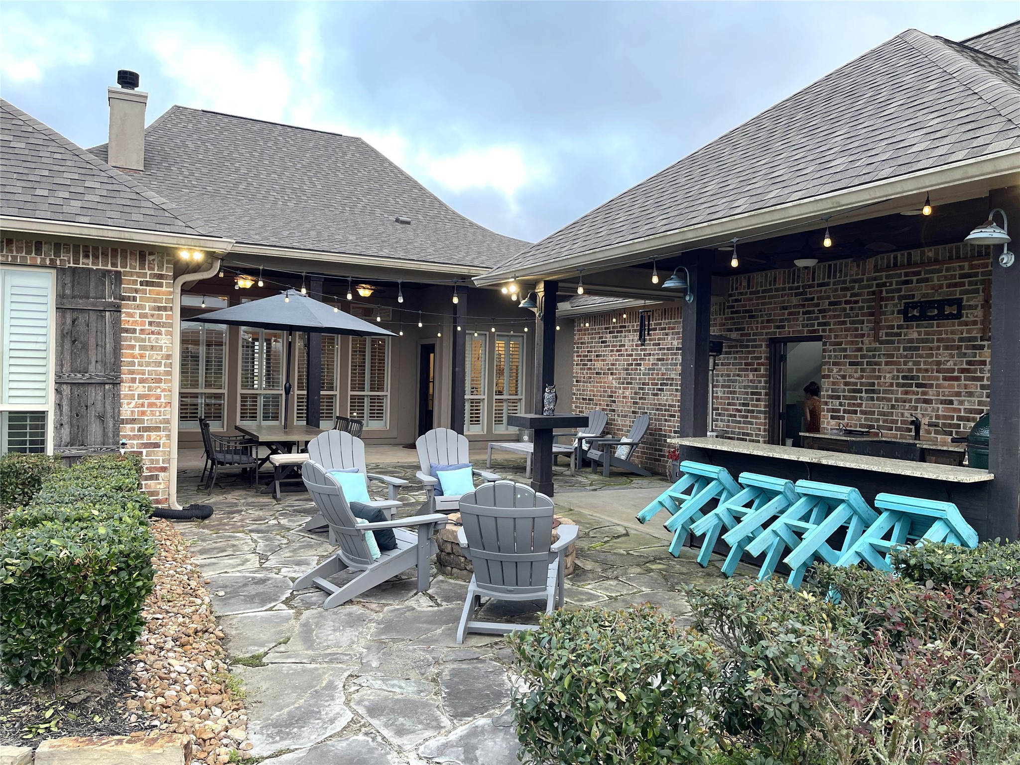 11620 Ridgecrest Beaumont, TX 77705 - Photo 16 of 20 a outdoor living space with patio furniture and a fireplace