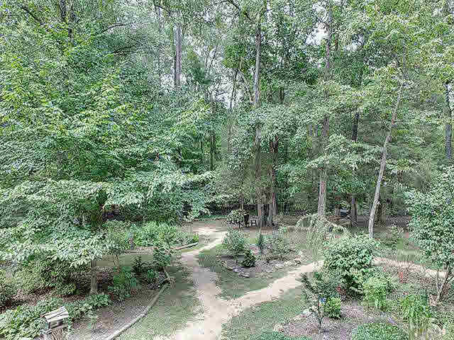 5229 Guess Road Durham, NC 27712 - Photo 24 of 25 Beautiful backyard has many trails and gardening space. Back Yard