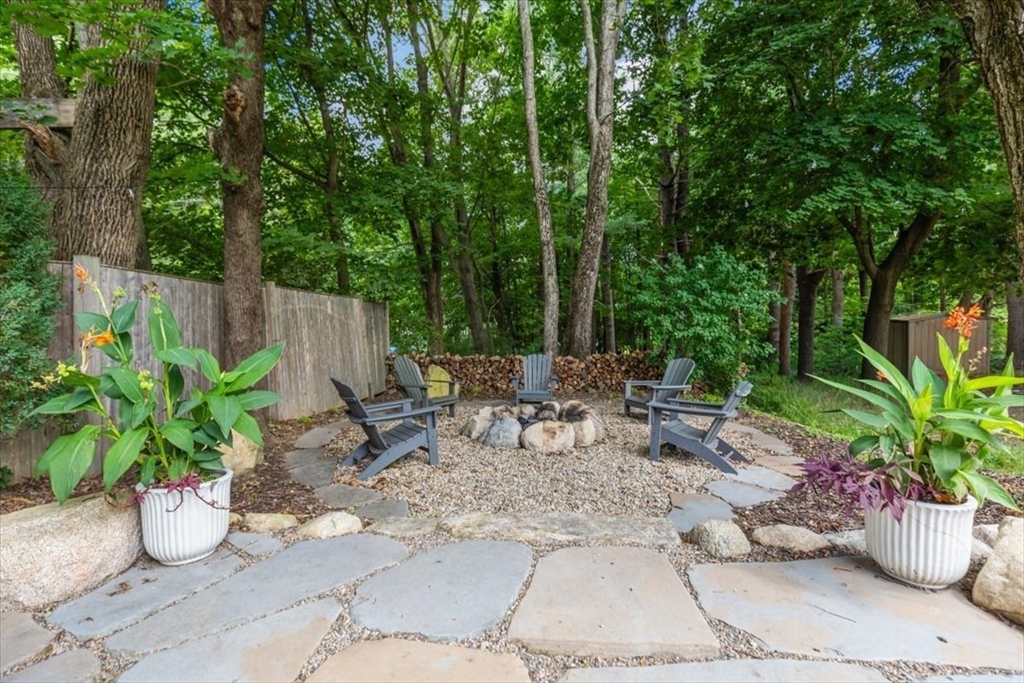 150 High Street Norwell, MA 02061 - Photo 30 of 39 a view of a patio with chairs and plants
