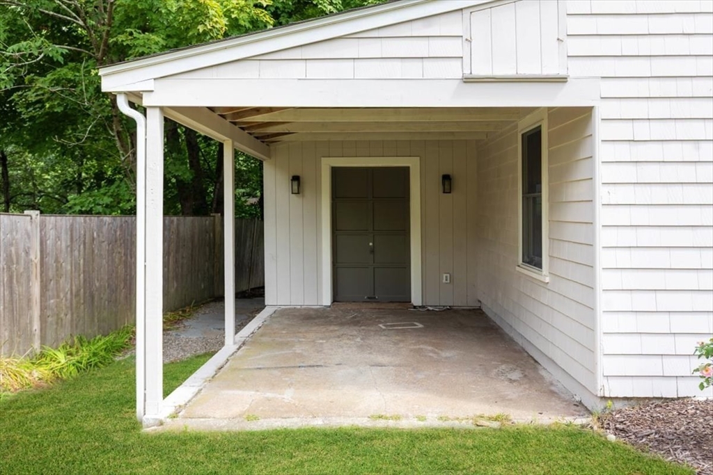 150 High Street Norwell, MA 02061 - Photo 33 of 39 a view of backyard with potted plants and a barn