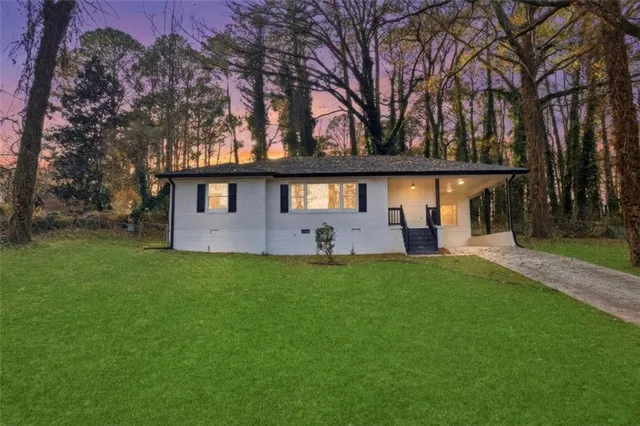 a view of outdoor space and seating area