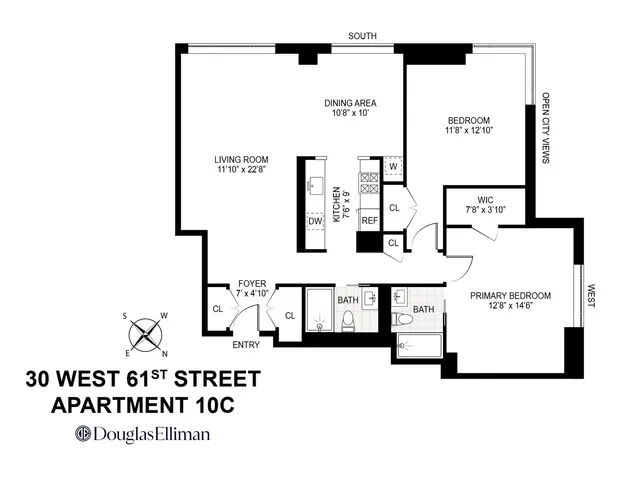 $1,599,000 | 30 West 61st Street, Unit 10C | Upper West Side
