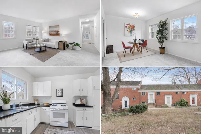 a view of kitchen center island and living room