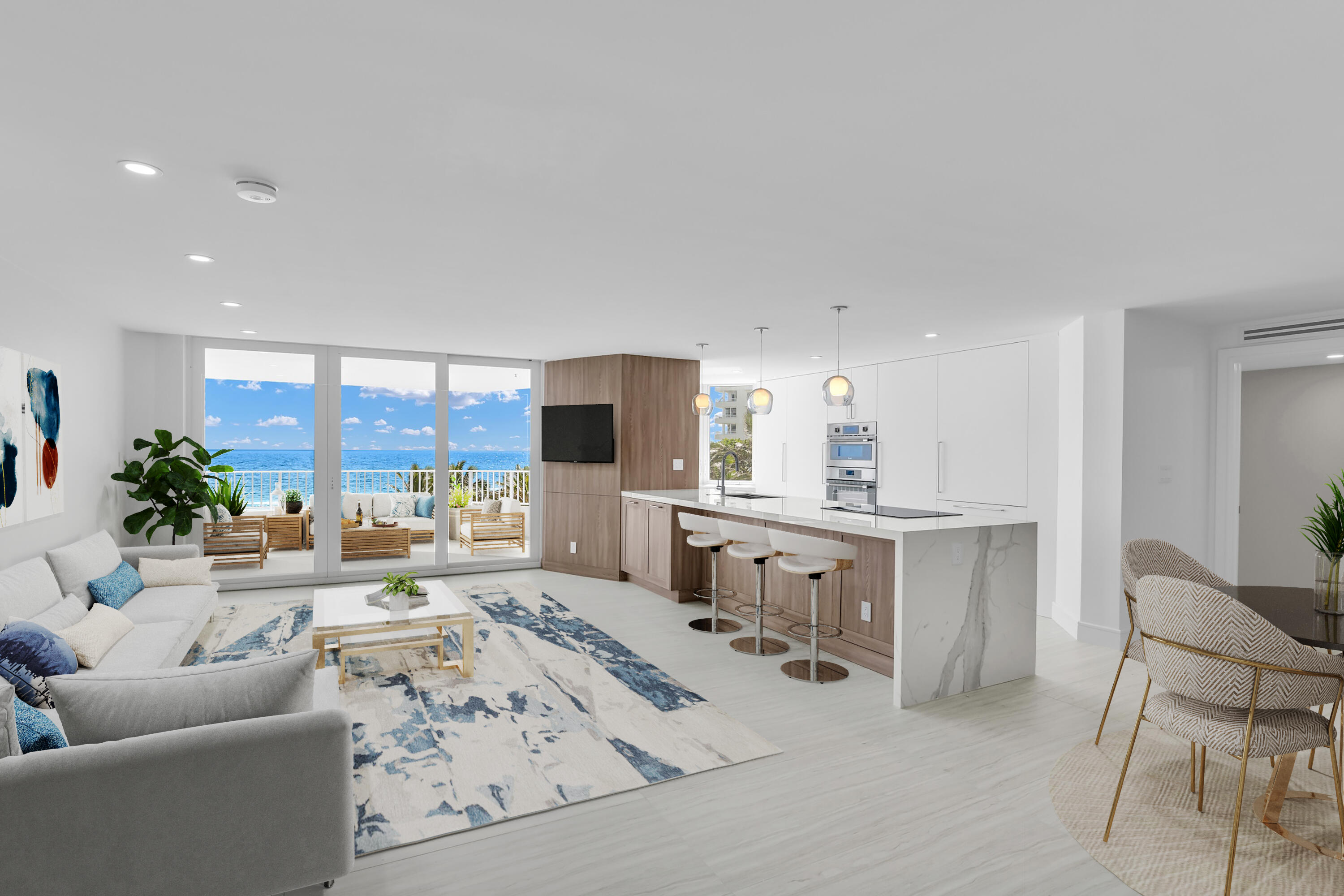 550 South Ocean Boulevard, Unit 406 Boca Raton, FL 33432 - Photo 1 of 27 VIRTUALLY STAGED LIVNG AREA
