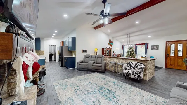 a view of a livingroom with furniture and a couch
