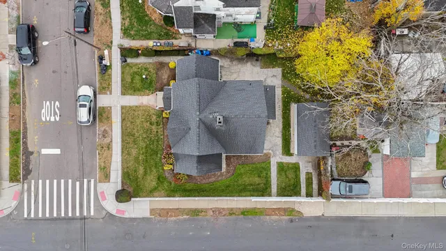 front view of a house with a street