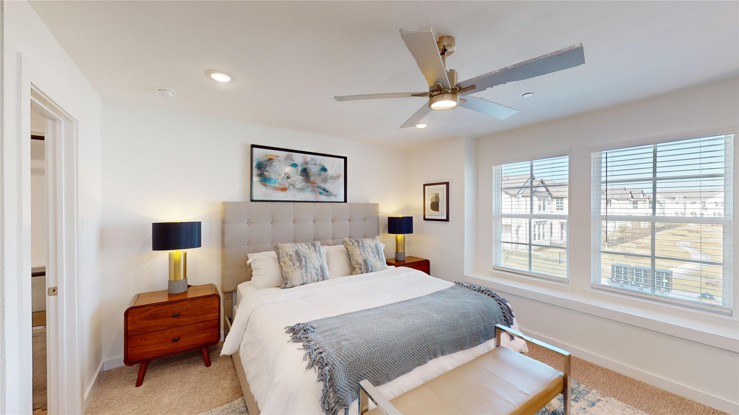 2906 ELLE Drive Grand Prairie, TX 75052 - Photo 28 of 47 a bedroom with a large bed and a window