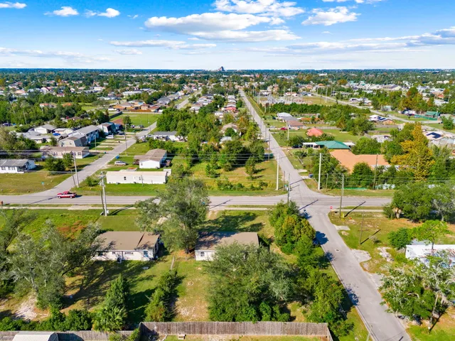 an aerial view of residential building with outdoor space