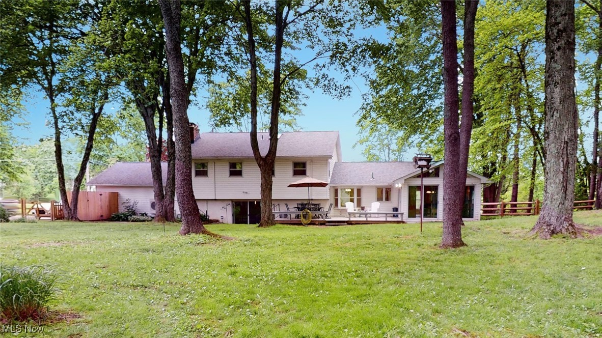 View of rear view of house with extra large backyard