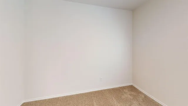 a view of a small space with a window