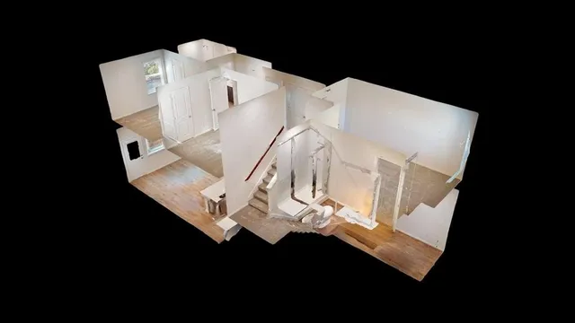 a view of house with backyard and porch