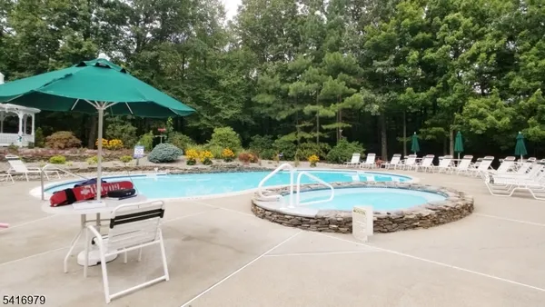 a outdoor space with lots of trees