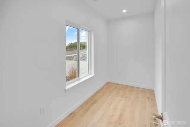 an empty room with a window