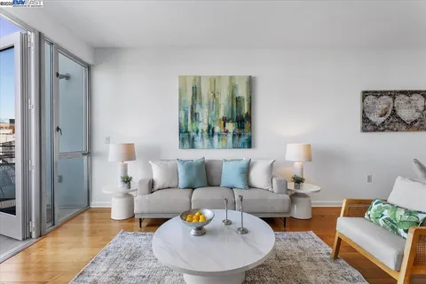 a living room with furniture and a couch