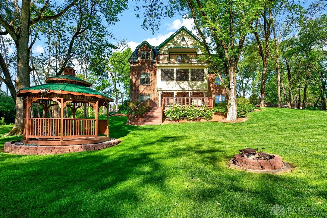 330 South Alpha Bellbrook Road Bellbrook, OH 45305 - Photo 55 of 87 This spacious property features a gazebo, deck, and fire pit, perfect for outdoor enjoyment.
