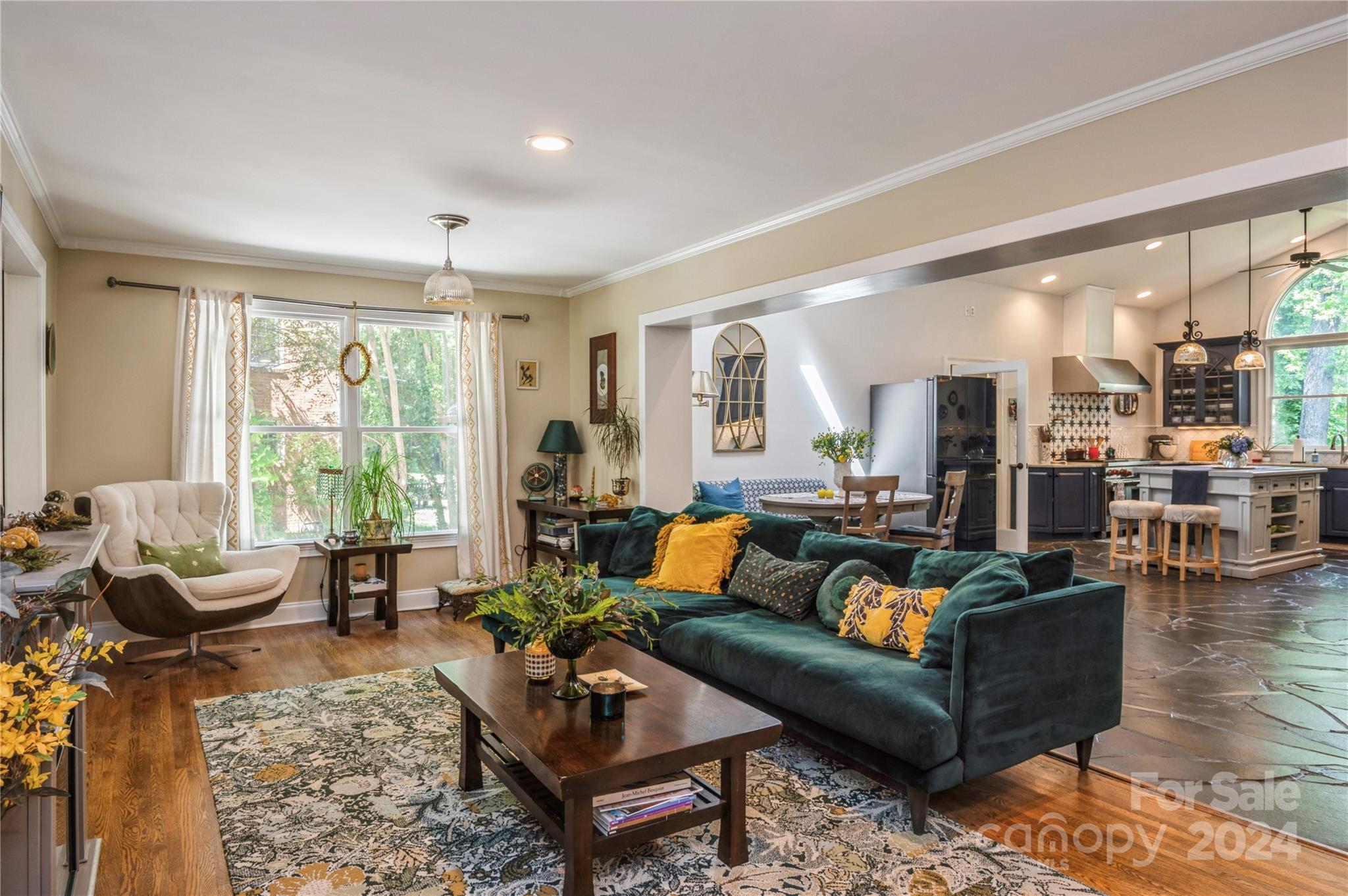 4027 Rutherford Drive Charlotte, NC 28210 - Photo 8 of 48 a living room with furniture and large windows