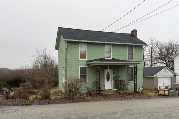 a front view of a house