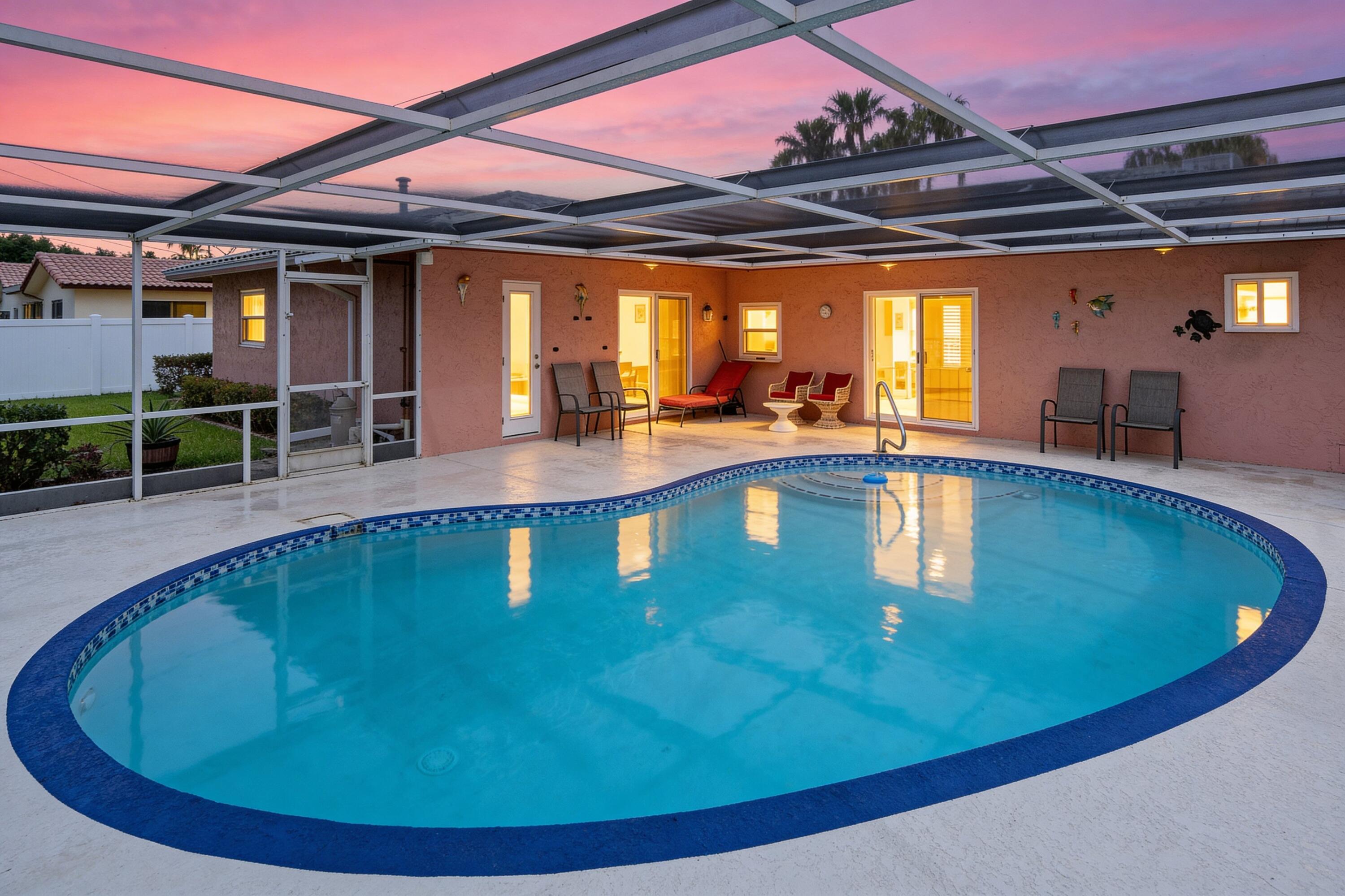 1640 Northwest 10th Street Boca Raton, FL 33486 - Photo 2 of 40 a view of a swimming pool with seating space