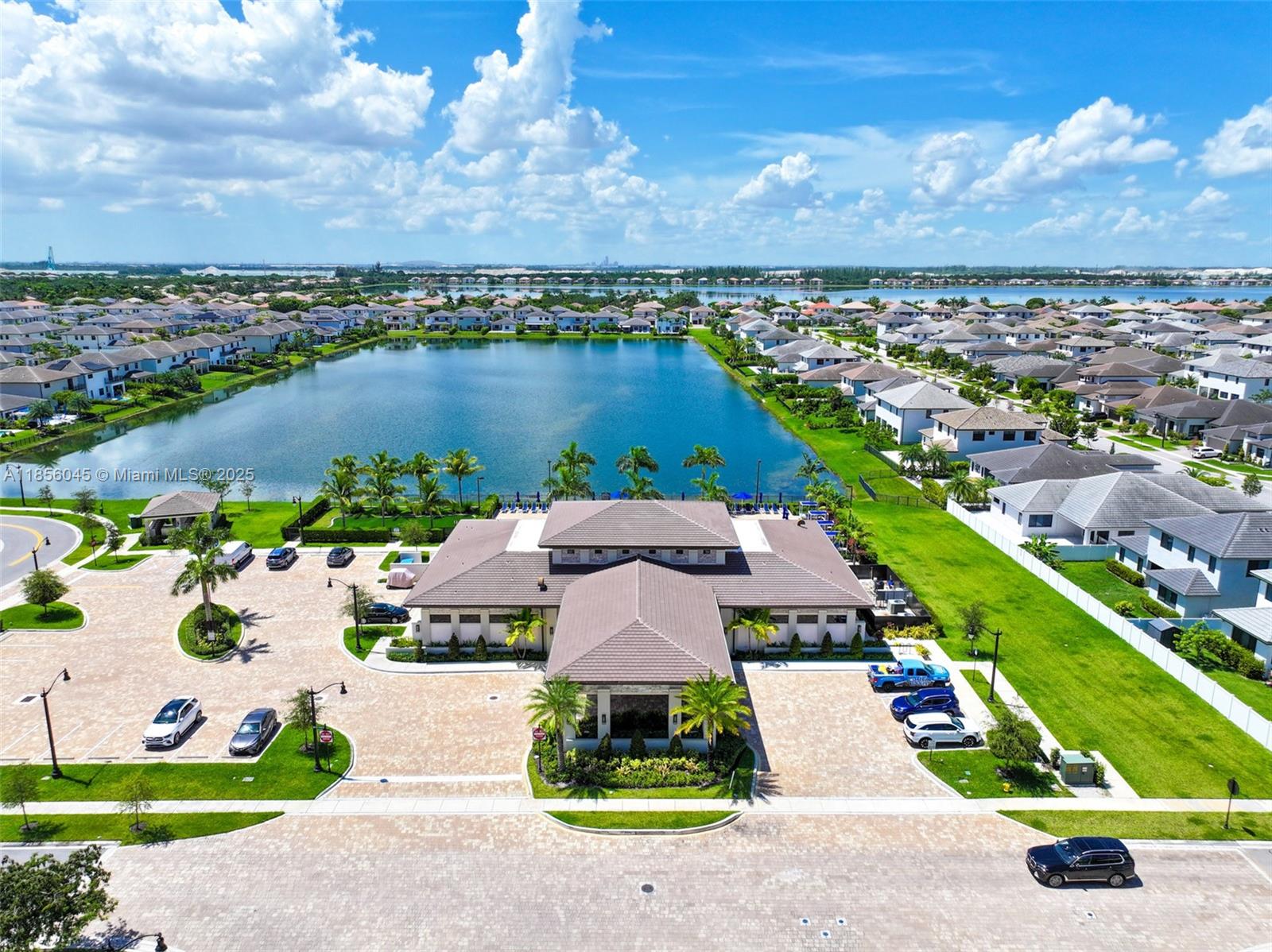 4335 Southwest 173rd Avenue Miramar, FL 33029 - Photo 44 of 59 an aerial view of a house with a garden and lake view