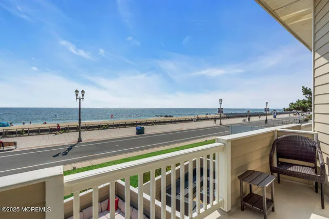 a view of a city from a balcony