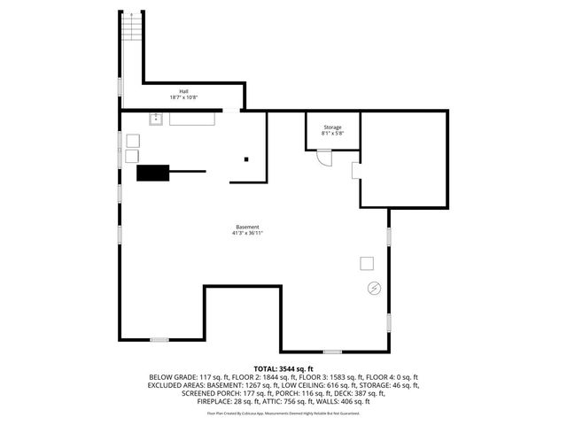 a picture of floor with a white wall and a painting