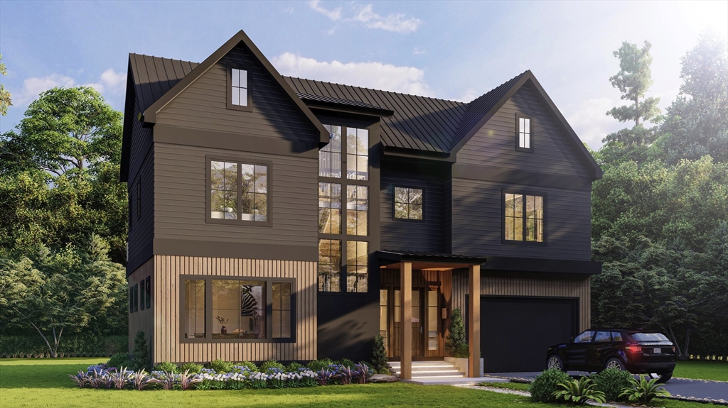 33 Meadowbrook Road Brookline, MA 02467 - Photo 2 of 3 a front view of a house with garden