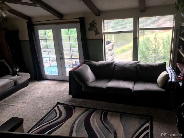 945 Wisp Creek Drive Bailey, CO 80421 - Photo 13 of 26 a living room with furniture and a flat screen tv