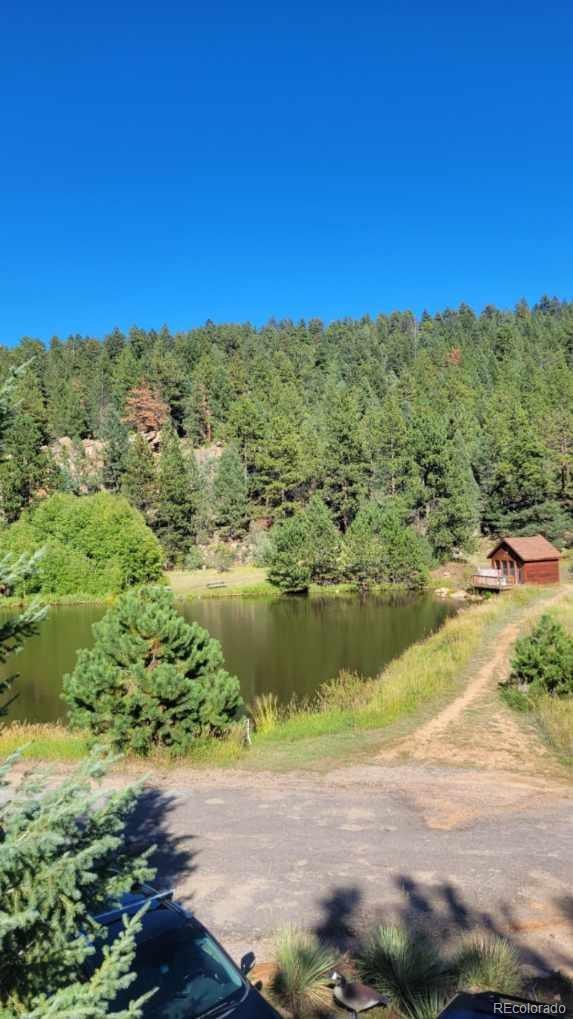945 Wisp Creek Drive Bailey, CO 80421 - Photo 5 of 26 a view of a lake with a yard