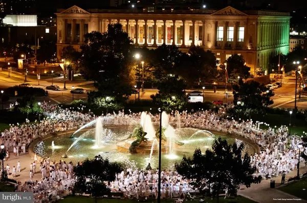 a city view of water and yard