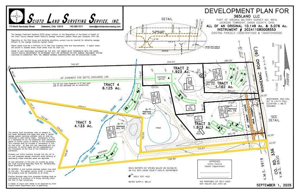 0 Winnemac Road, Unit TRACT 5 Richwood, OH 43344 - Photo 2 of 5 DEV PLAN WINNEMAC WITH DISCHARGE LINE EA