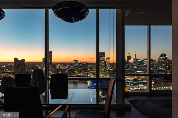 a view of a city with tall buildings