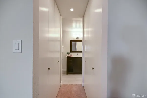 a view of a balcony dining area