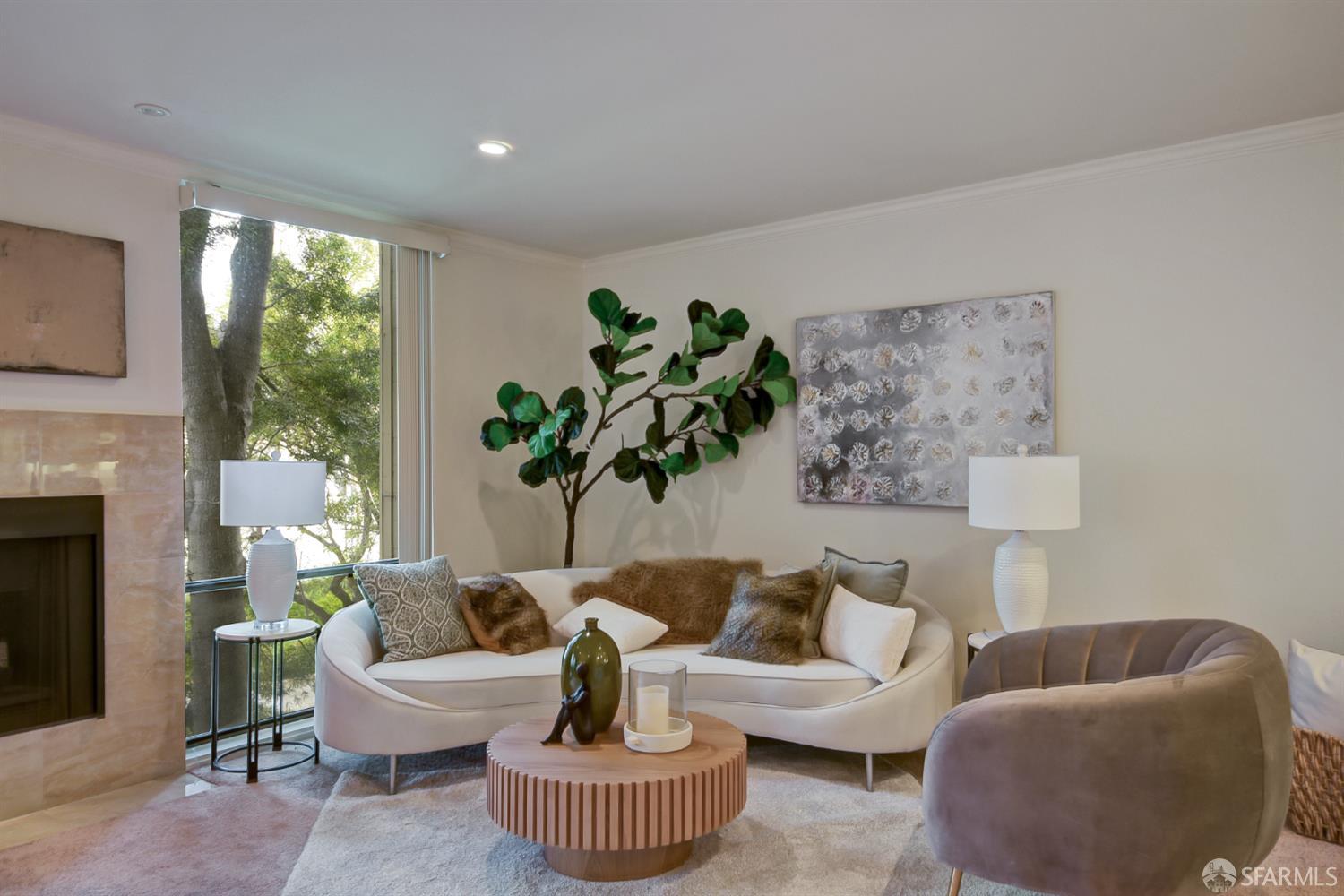 1171 Compass Lane, Unit 209 Foster City, CA 94404 - Photo 6 of 55 a living room with furniture and a potted plant