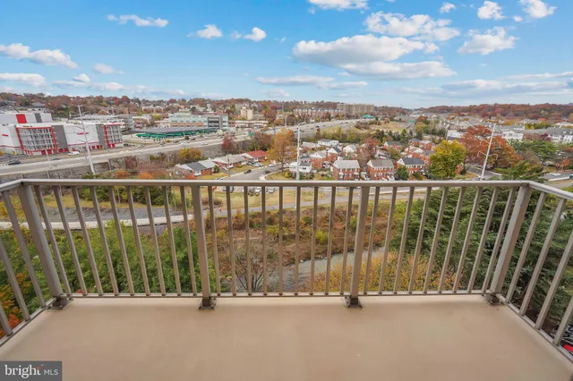 a view of city from balcony