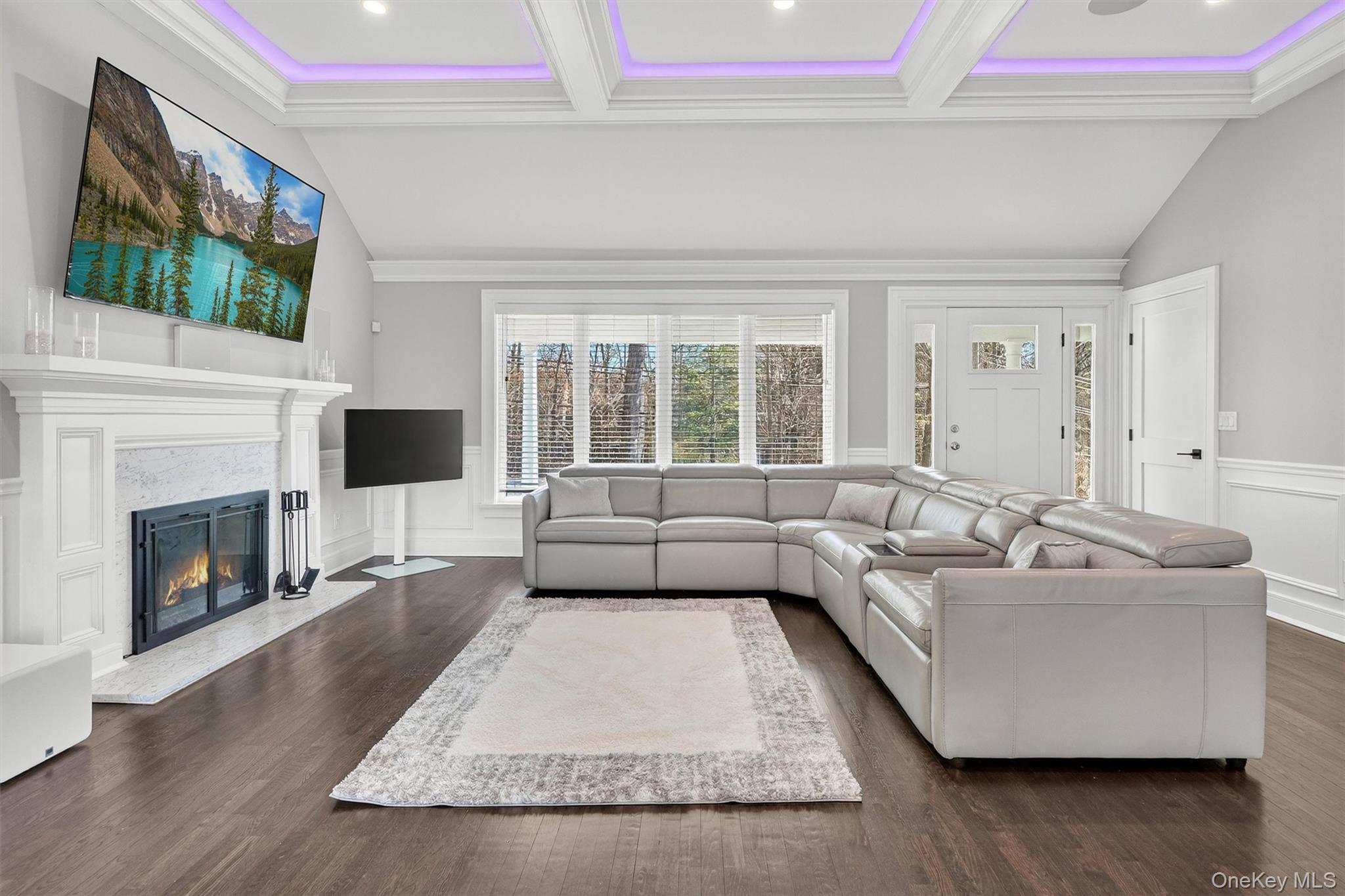 200 South Bedford Road Chappaqua, NY 10514 - Photo 14 of 38 a living room with furniture fireplace and flat screen tv