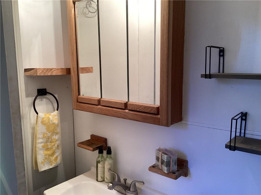 479 Crawford Run Road Creighton, PA 15030 - Photo 24 of 50 a bathroom with a sink a mirror and cabinets