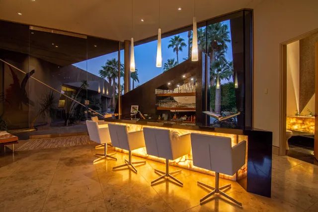 a living room with furniture and a couch