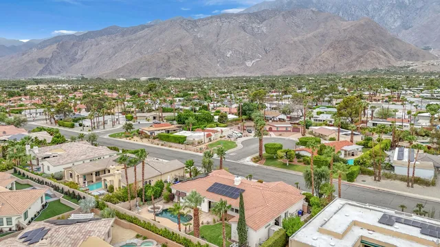 a view of city and mountain