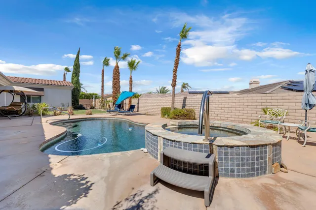 a view of outdoor space with seating area