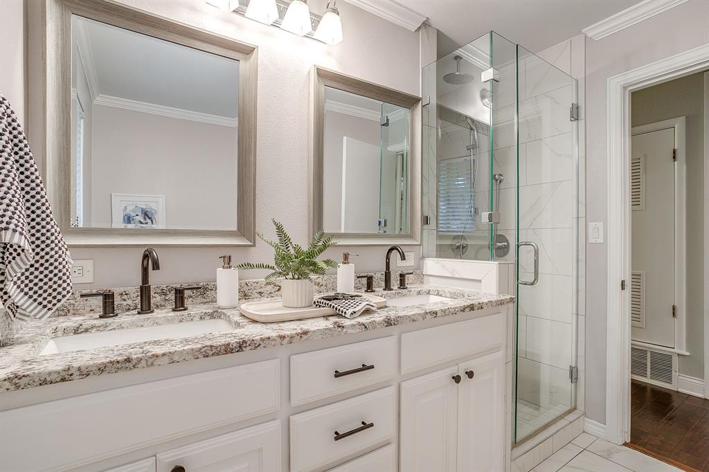 4316 West Clayton Road Fort Worth, TX 76116 - Photo 31 of 37 Updated hall bath with walk-in shower