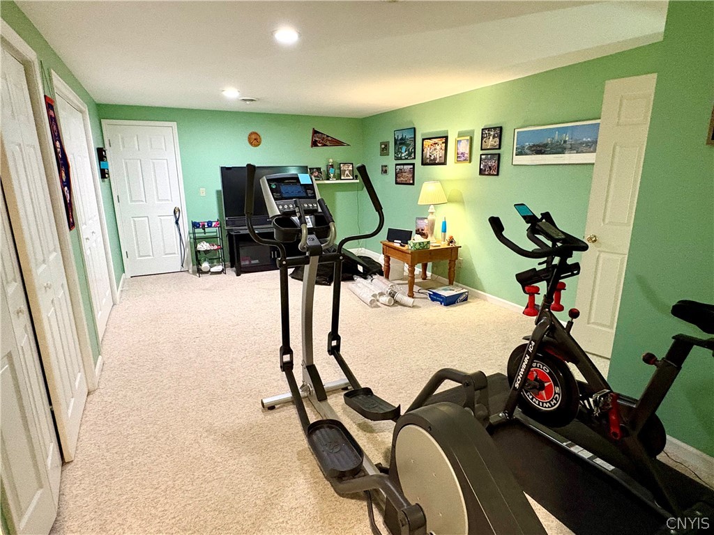 7892 East Ridge Pointe Drive Manlius, NY 13066 - Photo 42 of 46 Exercise room with large walk-in closet as well as under stairs storage.