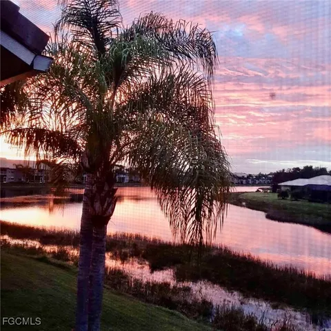 a view of lake from a yard