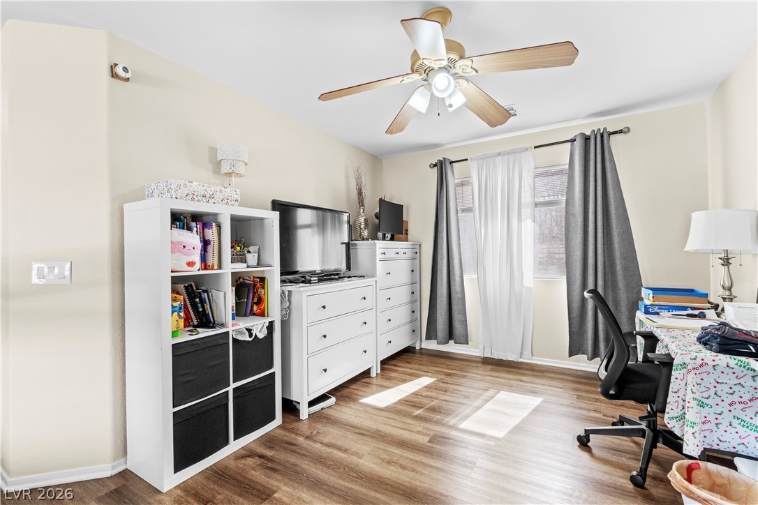 1419 Red Sunset Avenue Henderson, NV 89074 - Photo 17 of 35 Office featuring light wood-style floors and ceiling fan